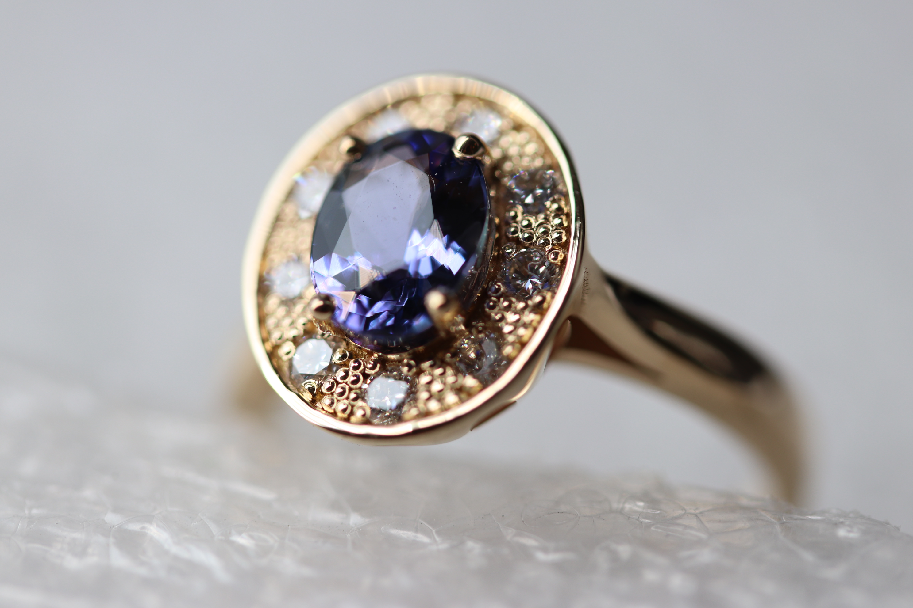 Bague Or Jaune Saphir Diamant (2)